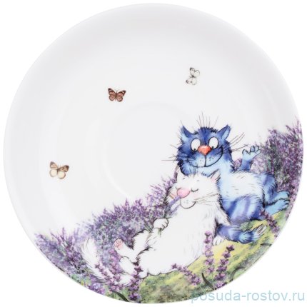 Чайная пара 500 мл &quot;Синие коты /Лаванда&quot; / 261990