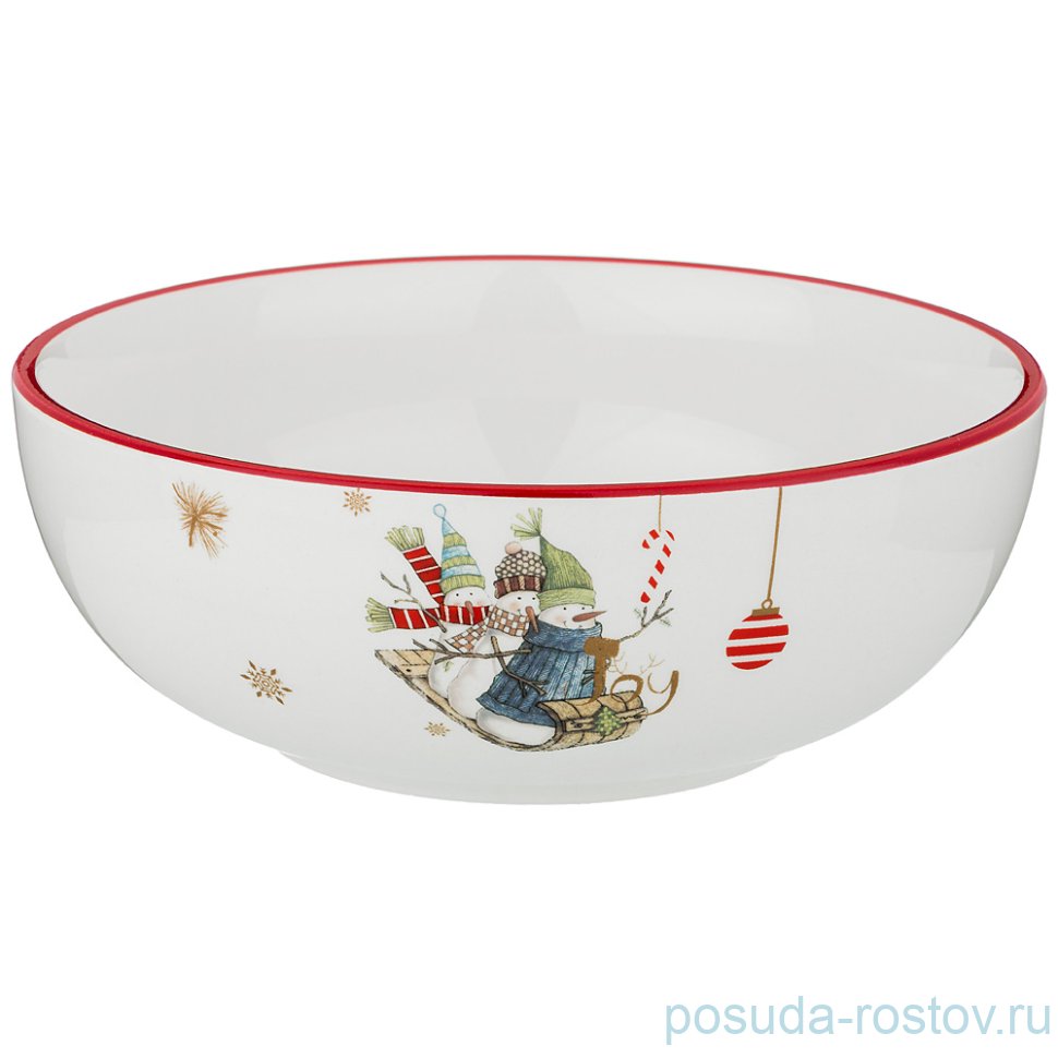 Салатник 800 мл 16,5 х 6 см "Зимняя забава" / 220661