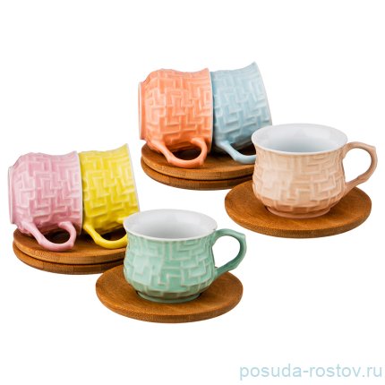 Набор кофейных пар 95 мл 6 шт &quot;эдельвейс /лабиринты&quot; / 187065