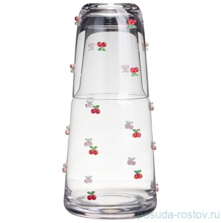 Графин для воды 890/330 мл с крышкой-стаканом &quot;Fruity cherry&quot; / 379608