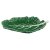Блюдо для закусок 28 х 19 х 5 см зелёное Лист &quot;Капуста&quot; / 269153