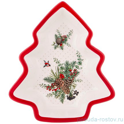 Салатник 30 х 26 х 6 см Ёлка &quot;Celebration&quot; / 270724
