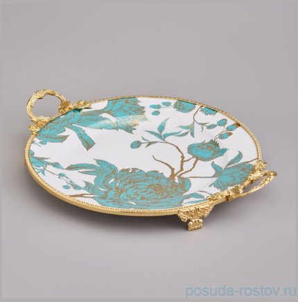 Блюдо 38 х 31 х 5,5 см овальное с ручками н/н / 368908