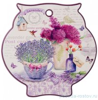 Подставка под горячее 16 х 16 х 1 см Сова &quot;Лавандовая весна&quot; / 234432