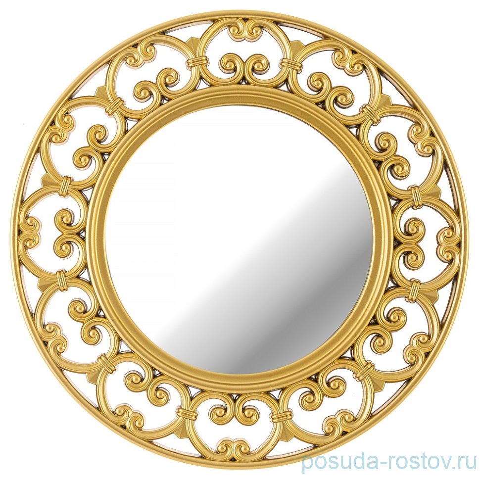 Зеркало настенное 31 см круглое золото "ITALIAN STYLE" / 188007 Зеркало настенное 31 см круглое золото "ITALIAN STYLE" / 188007