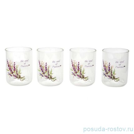 Стаканы для воды 360 мл 4 шт &quot;Душа прованса&quot; / 362437
