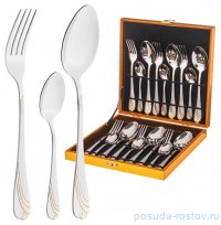 Столовые приборы 18 предметов на 6 персон &quot;agness&quot; в деревянном кейсе / 272909