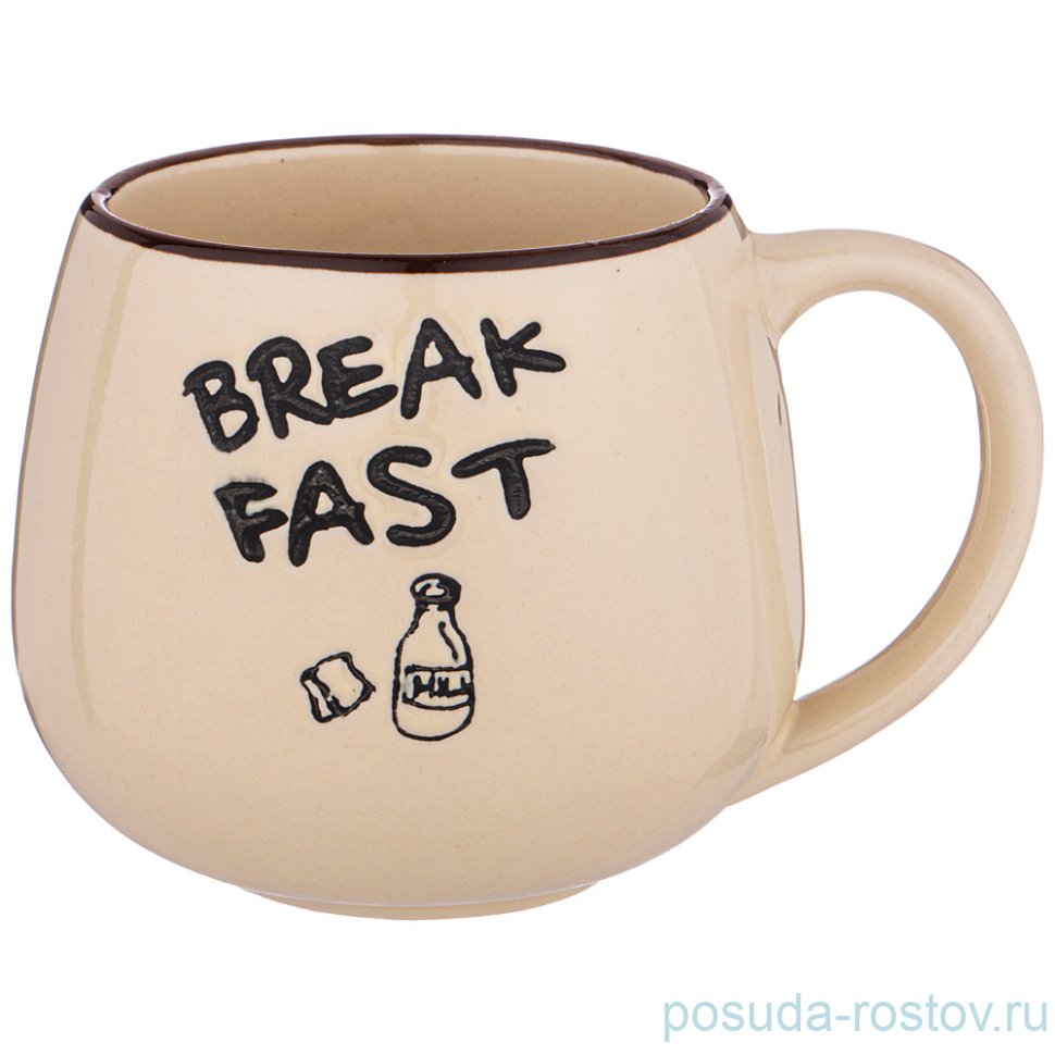 Кружка 377 мл 7 х 8,5 см "breakfast" / 234778 Кружка 377 мл 7 х 8,5 см "breakfast" / 234778