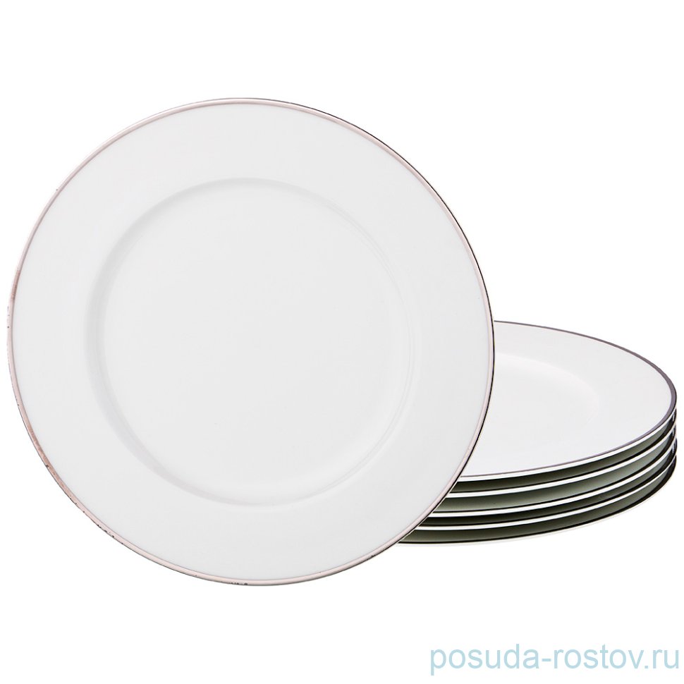 Набор тарелок 27 см 6 шт "Отводка платина" / 193972