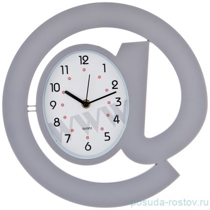 Часы настенные 30 см кварцевые серые &quot;СОБАЧКА&quot;  / 188025