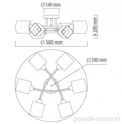 Люстра 6 рожковая &quot;Олимпия&quot; / 348968