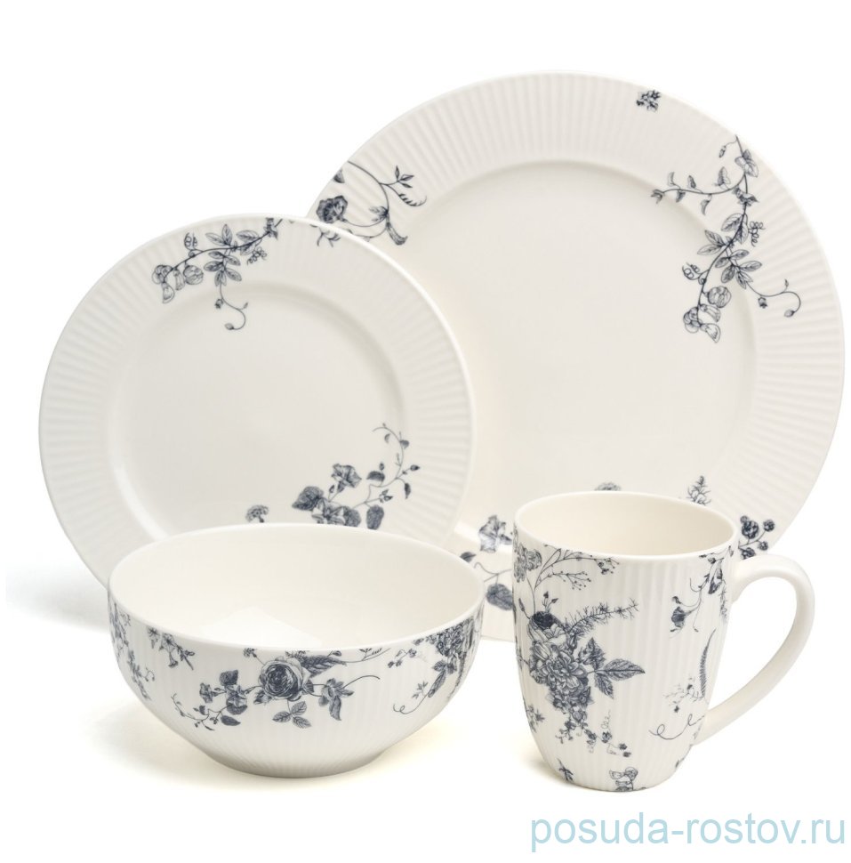 Столовый набор на 4 персоны 16 предметов "Blue garden" / 379547