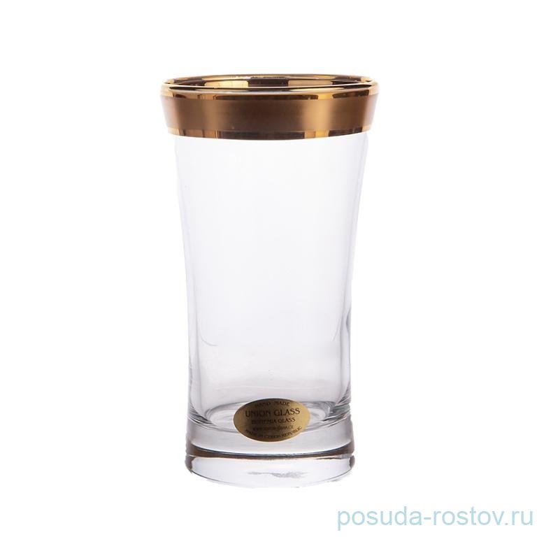 Стаканы для воды 6 шт "Матовая полоса /золото /420013" / 147405