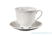 Набор кофейных пар 170 мл 6 шт &quot;Рококо /Без декора&quot; (блюдце 12,5 см) / 111572