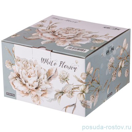 Чайная пара 500 мл 1 шт голубая &quot;White flower&quot; / 236282