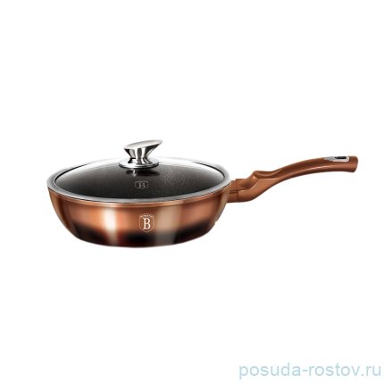 Сковорода 24 см с крышкой &quot;Rosegold Noir Metallic Line&quot; / 147722