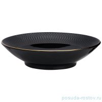 Тарелка 22,5 см 1 шт глубокая &quot;crocus /черная&quot; / 235737