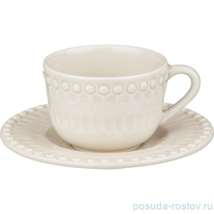 Чайная пара 250 мл 1 шт &quot;Фантазия /Белая&quot;  / 170444