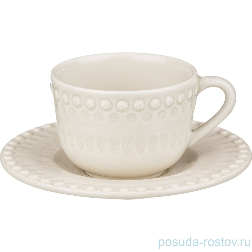 Чайная пара 250 мл 1 шт "Фантазия /Белая"  / 170444