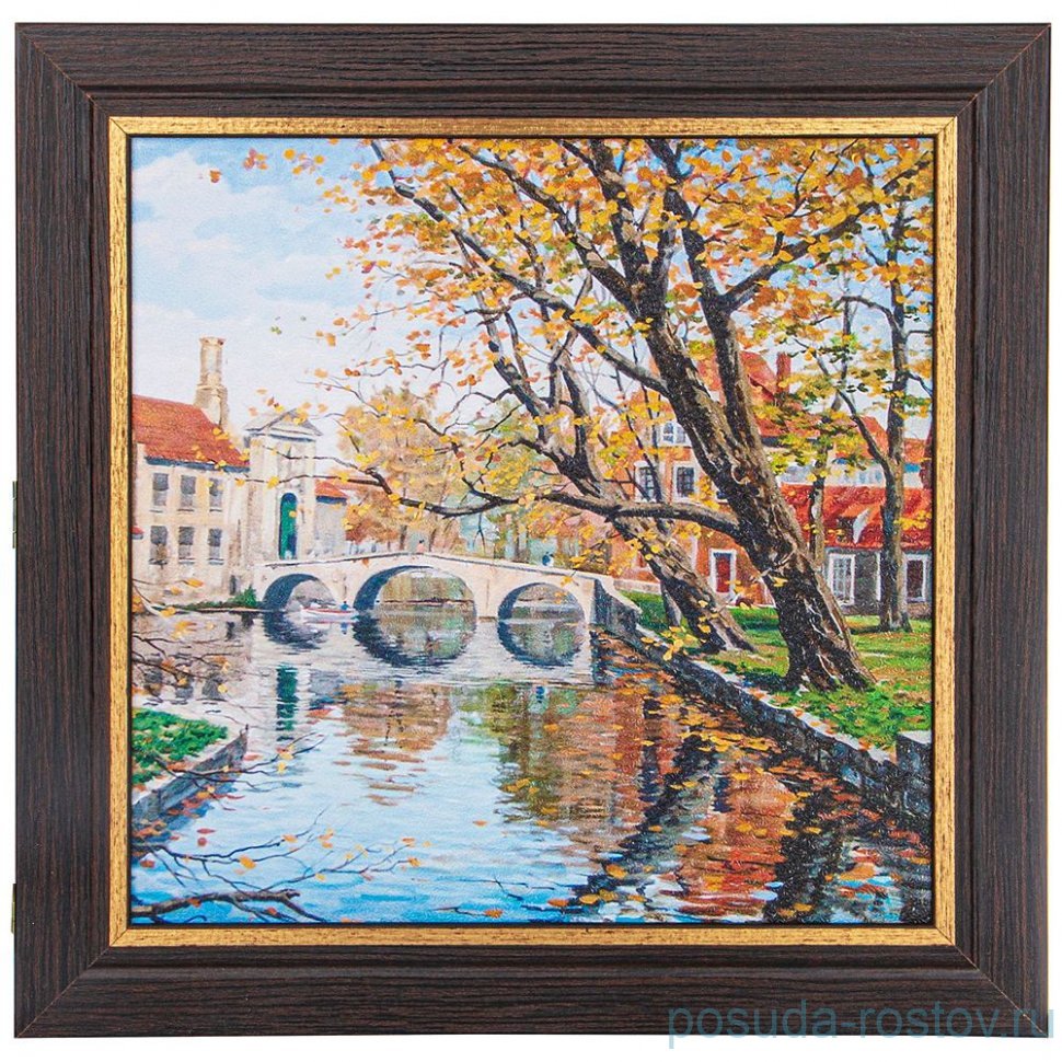 Ключница 30 х 30 см /рамка венге с золотом / 296933