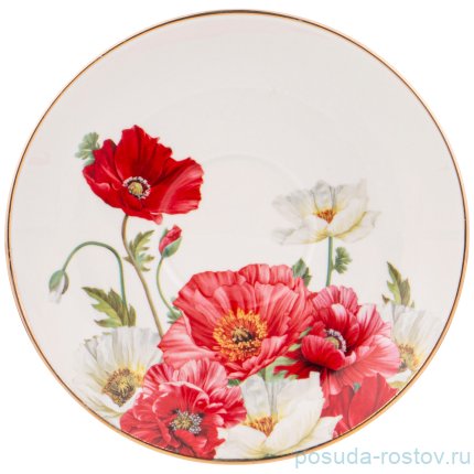 Чайный сервиз на 6 персон 14 предметов белый &quot;маки&quot; / 271677