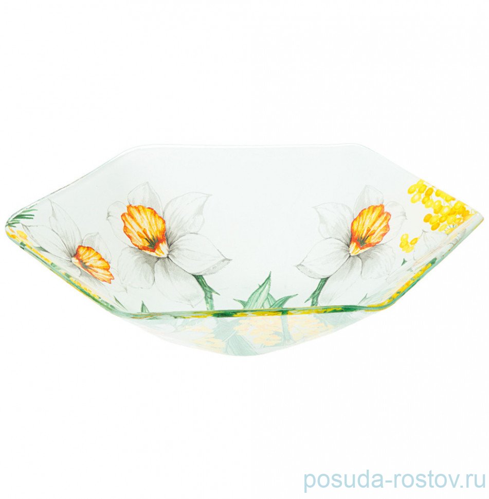 Салатник 20 см многоугольный "Happy day /Нарциссы" (6шт.) / 289562