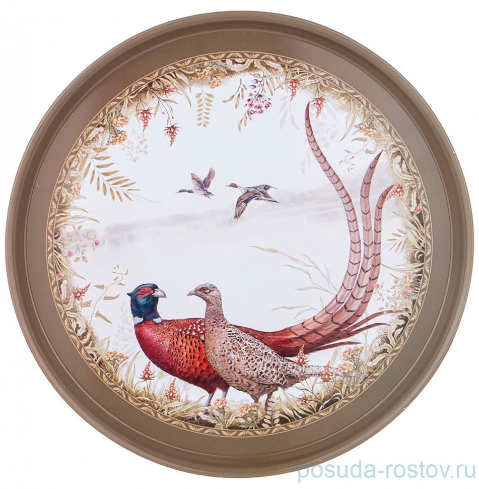 Поднос 33 х 2,1 см сервировочный "Охота" / 310732
