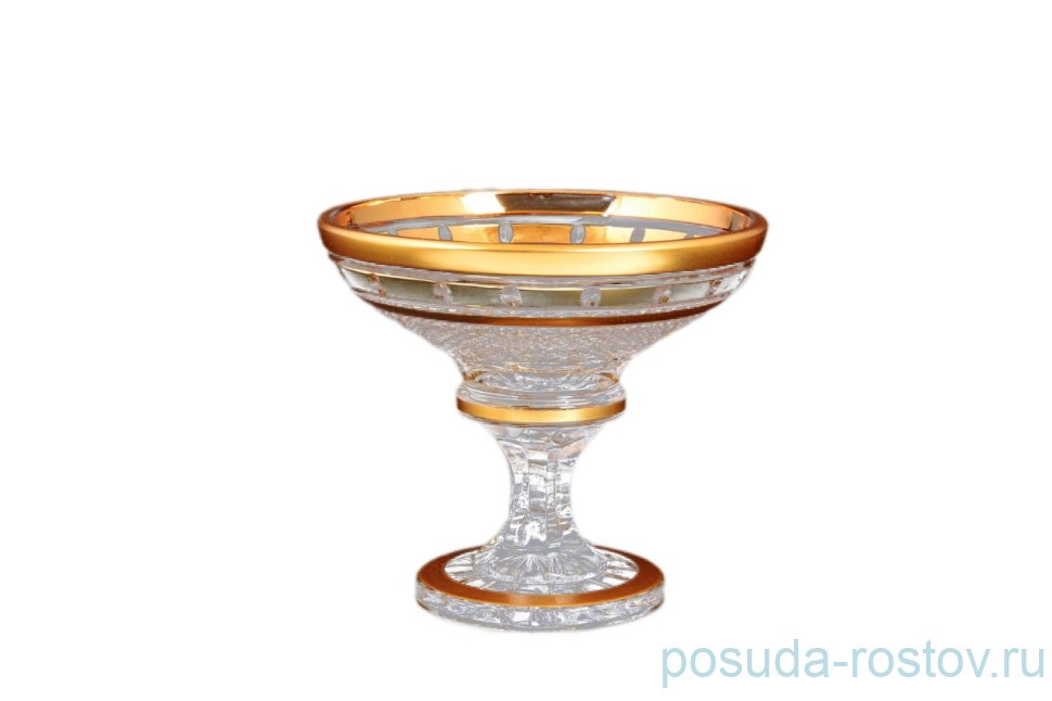 Конфетница 20 см н/н "Bohemia gold /Золотые окошки" 6 / 115913