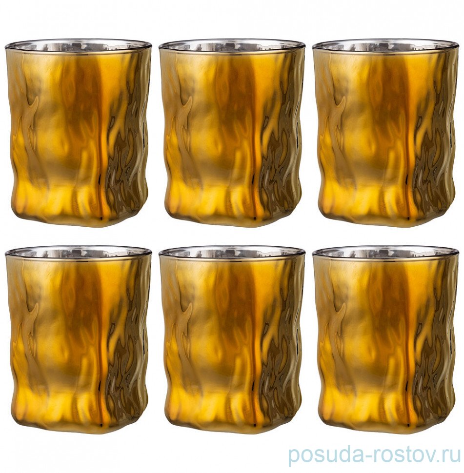Стаканы для виски 300 мл 6 шт "чёрное золото" / 279087