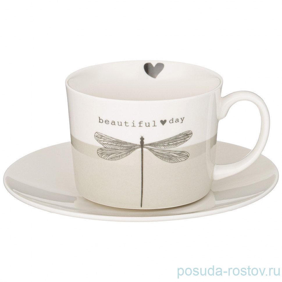 Чайная пара 250 мл "Love you /Beautiful day" / 331397