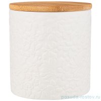 Банка для сыпучих продуктов 430 мл с бамбуковой крышкой 10 х 10 х 10,6 см / 255036