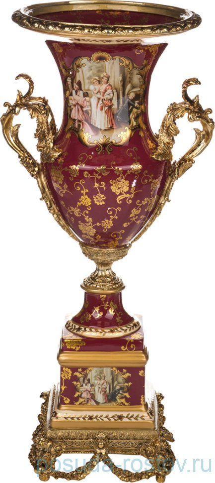 Ваза для цветов 82 см н/н бордовая "lefard" / 197550 Ваза для цветов 82 см н/н бордовая "lefard" / 197550