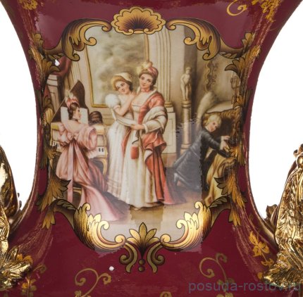 Ваза для цветов 82 см н/н бордовая &quot;lefard&quot; / 197550