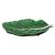 Блюдо 25 х 17 х 5 см зелёное лист "капуста" / 290910