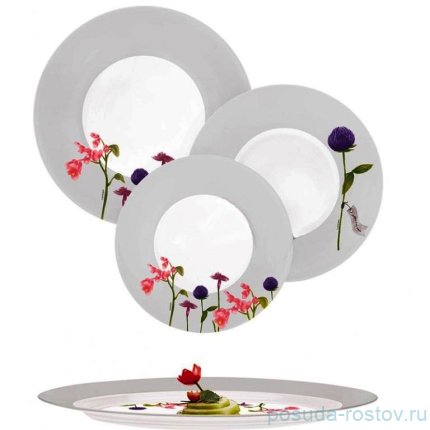 Набор тарелок 19 предметов &quot;Розана /Клевер&quot; (с блюдом) / 161279