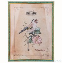 Фоторамка 30 х 40 см /рамка малахит с золотом / 329612