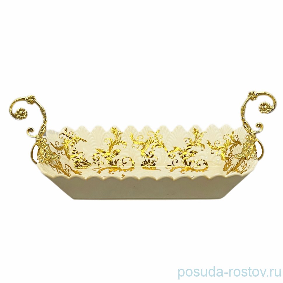 Блюдо 39 х 18 см прямоугольное с ручками "Caroline /Артиджианато" / 274528