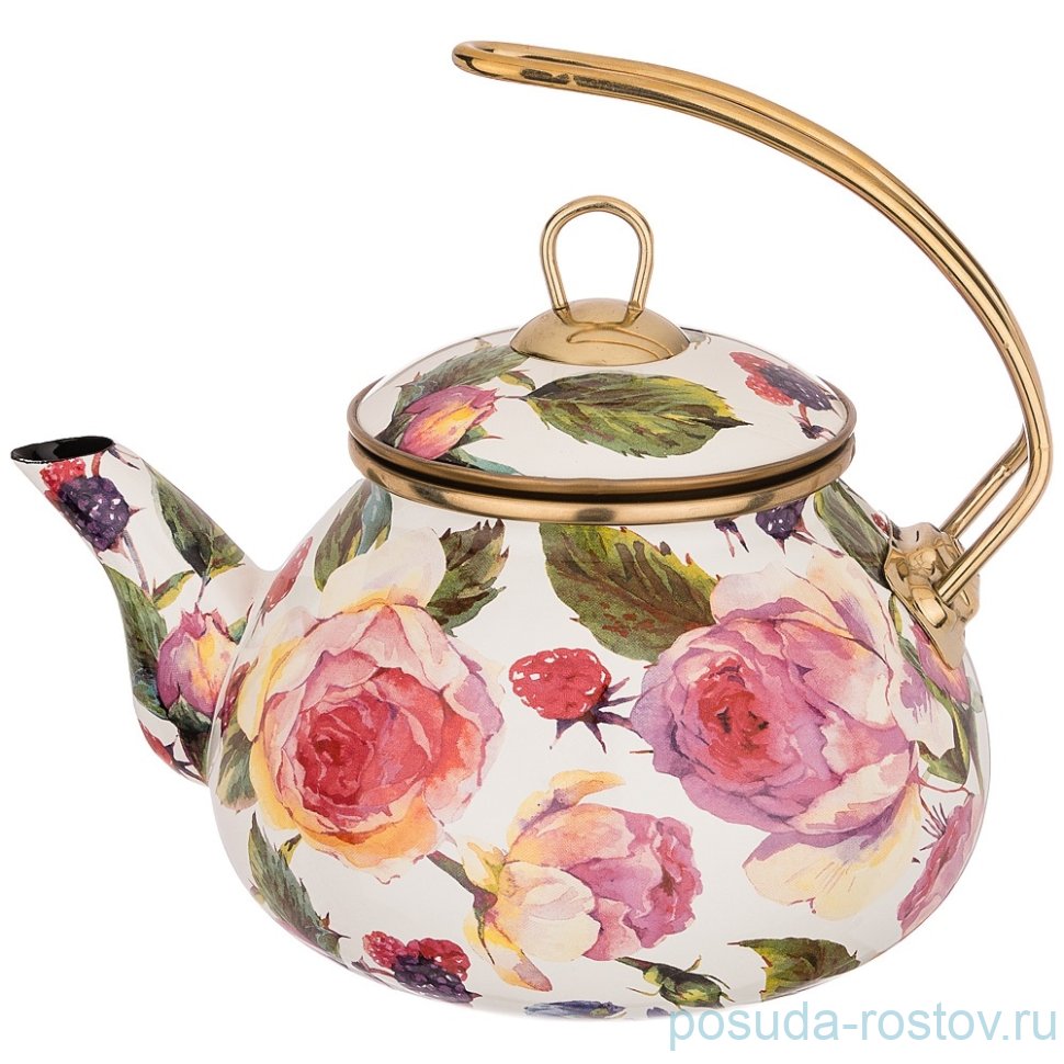 Чайник 2,2 л эмалированный "Agness /Винтаж /Розы" / 196384