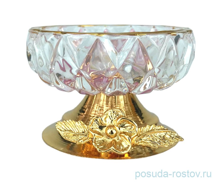 Розетка 8 см н/н "Цветок /золото" / 252750