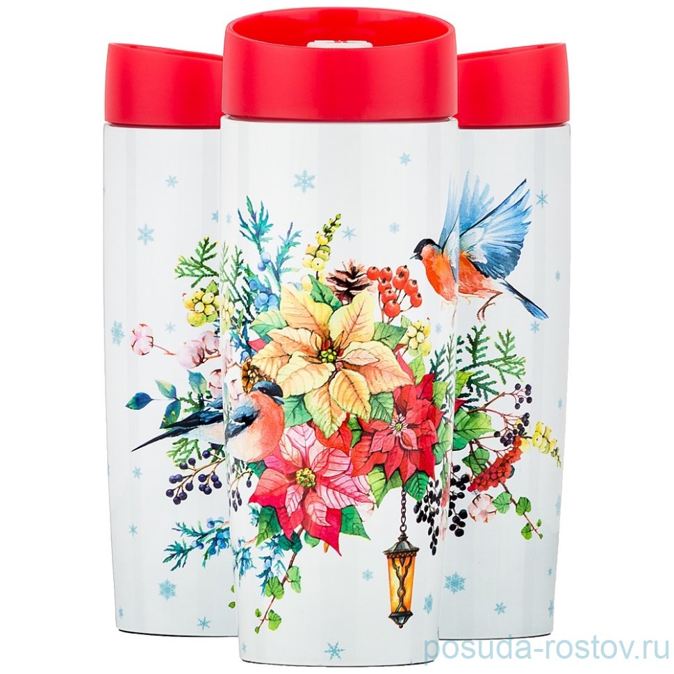 Термокружка 380 мл с кнопкой-стоппером "Торжество"  / 193156