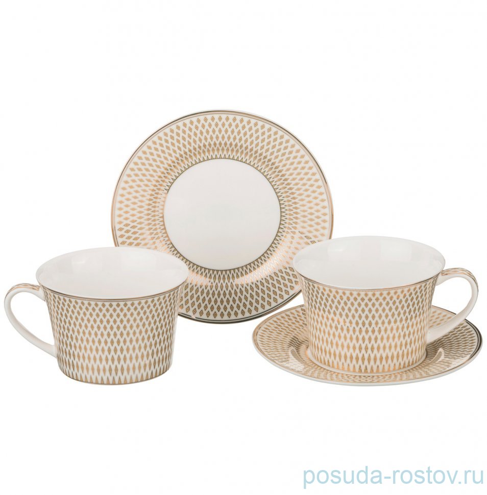 Набор кофейных пар 180 мл 2 шт "сетка" / 193749 Набор кофейных пар 180 мл 2 шт "сетка" / 193749