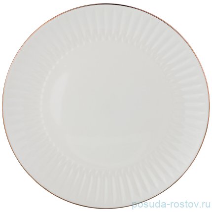 Набор тарелок 22 см 6 шт &quot;Вайт /Отводка золото&quot; / 195051