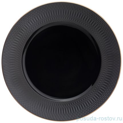 Тарелка 27 см 1 шт &quot;crocus /черная&quot; / 235736