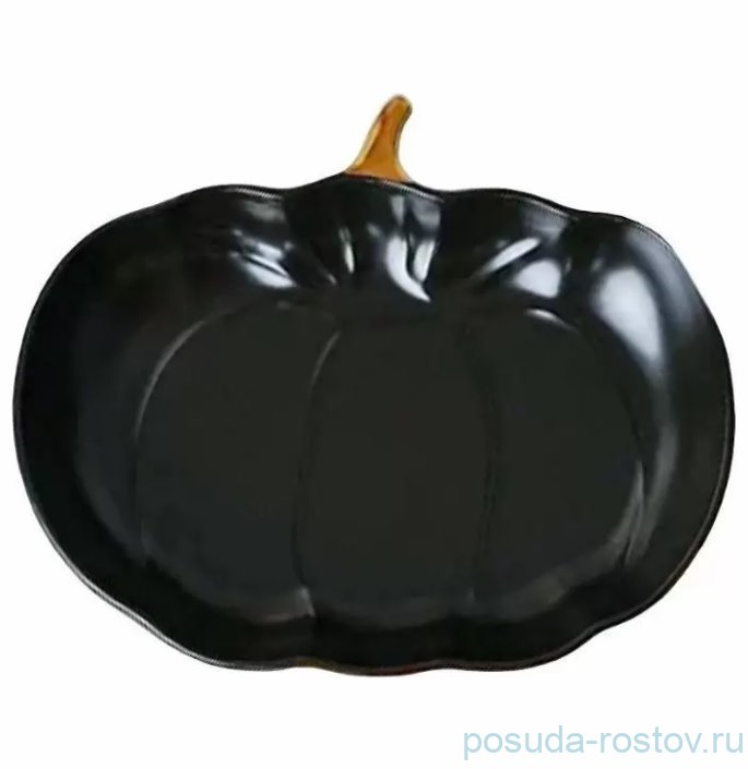 Блюдо 23 х 19 х 4 см фигурное чёрное "Pumpkin" / 290735