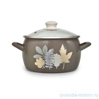 Кастрюля со стеклянной крышкой глубокая 7,9 л &quot;Осенняя соната&quot; / 300204