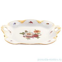 Блюдо 32 см квадратное &quot;Корона /Мейсенский букет&quot;  / 159698