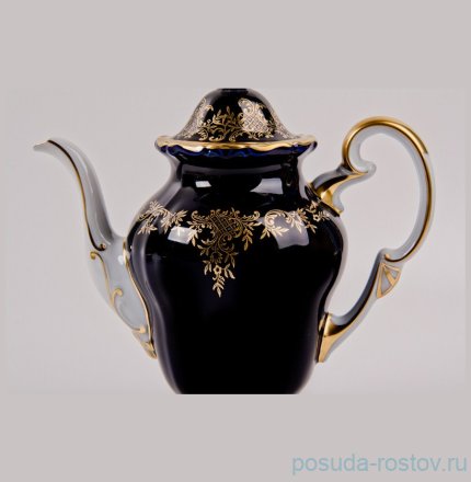Кофейник 1,3 л &quot;Ювел /Синий с золотым узором&quot; / 016075