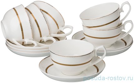 Набор чайных пар 250 мл 6 шт &quot;итон&quot; / 187362