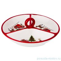 Менажница 22 х 7 см с ручкой &quot;Оленья упряжка&quot; / 190337