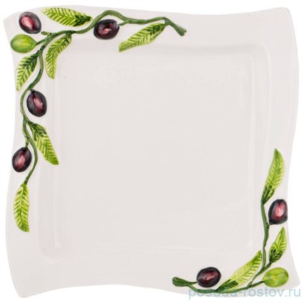 Блюдо 25 х 25 см квадратное &quot;Оливки&quot; / 215380